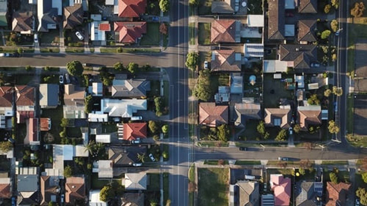 Aerial photograph of suburb