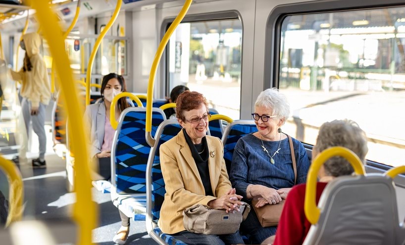 Image of people in a train