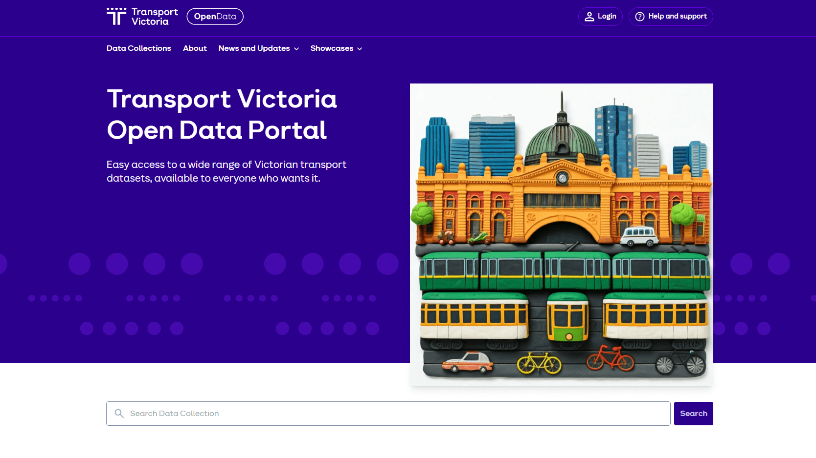 Image of open data portal homepage