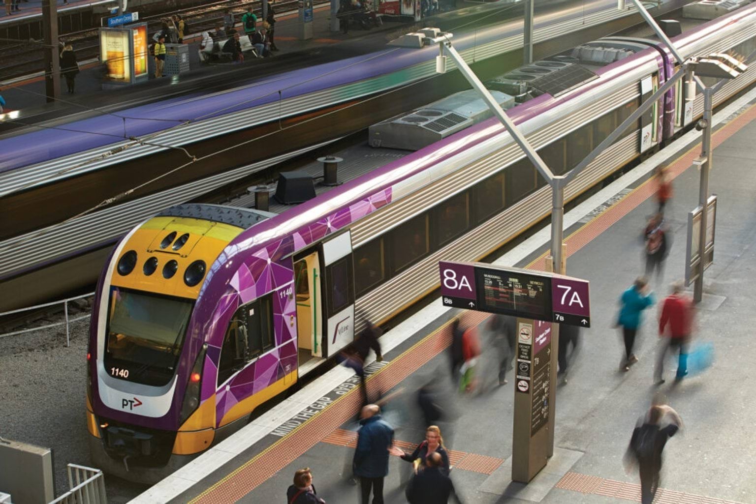 VLine train at Southern Cross station